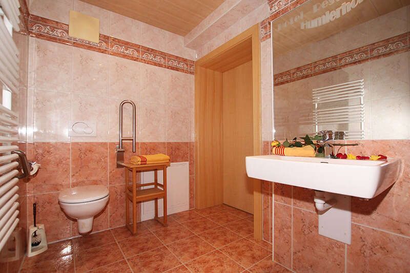 Comfort room with bathroom in the Humlerhof